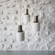 Suspension vintage en cascade opaline et doré