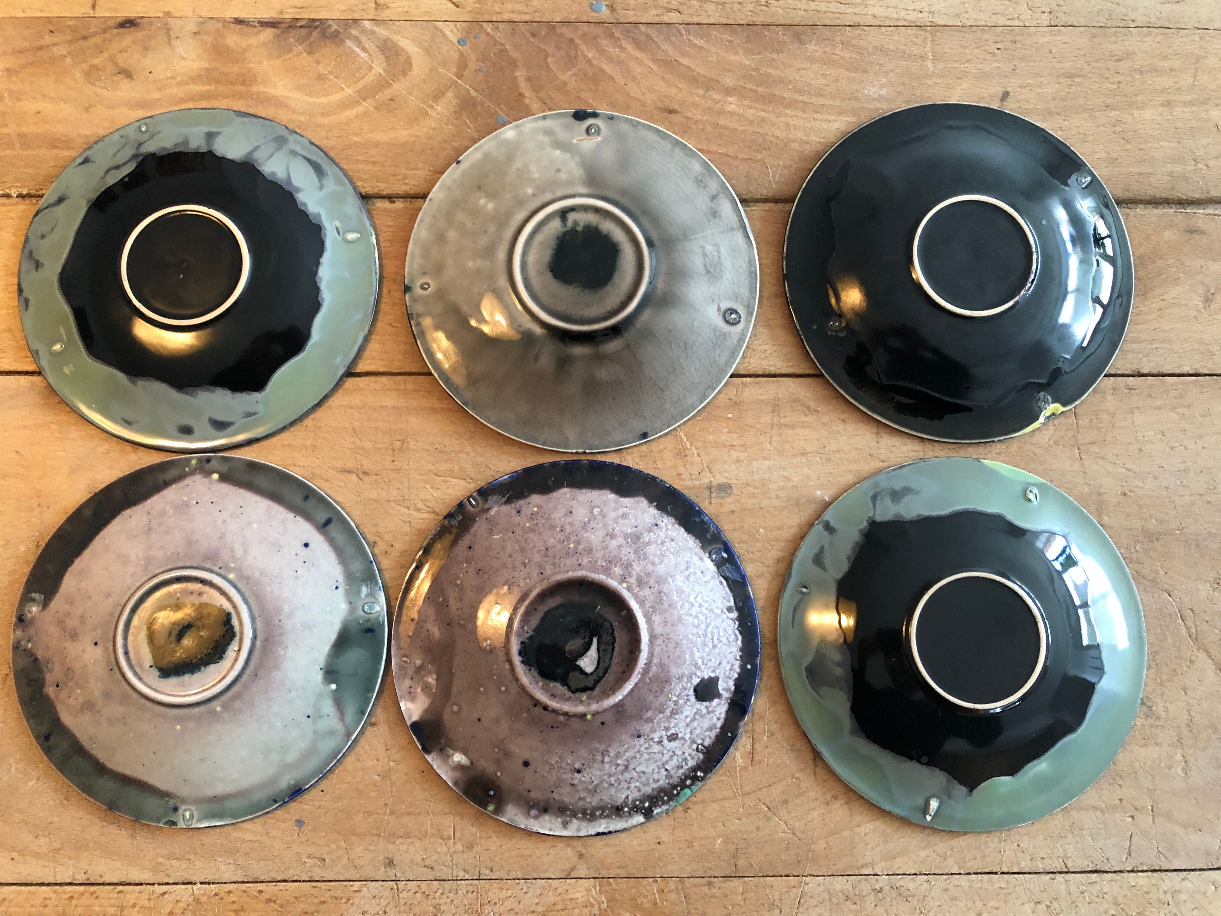 Service 6 vintage ceramic plates