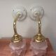 Pair of tulip flower wall lights