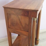 Empire period bedside table in solid walnut