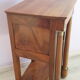 Empire period bedside table in solid walnut