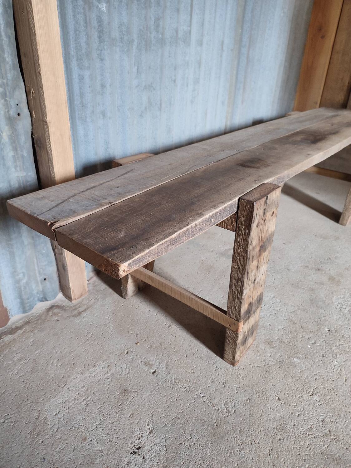 Superb wabi-sabi bed bench...