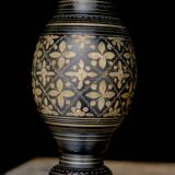 Indian copper vase. Beautiful "grotesque" decoration.