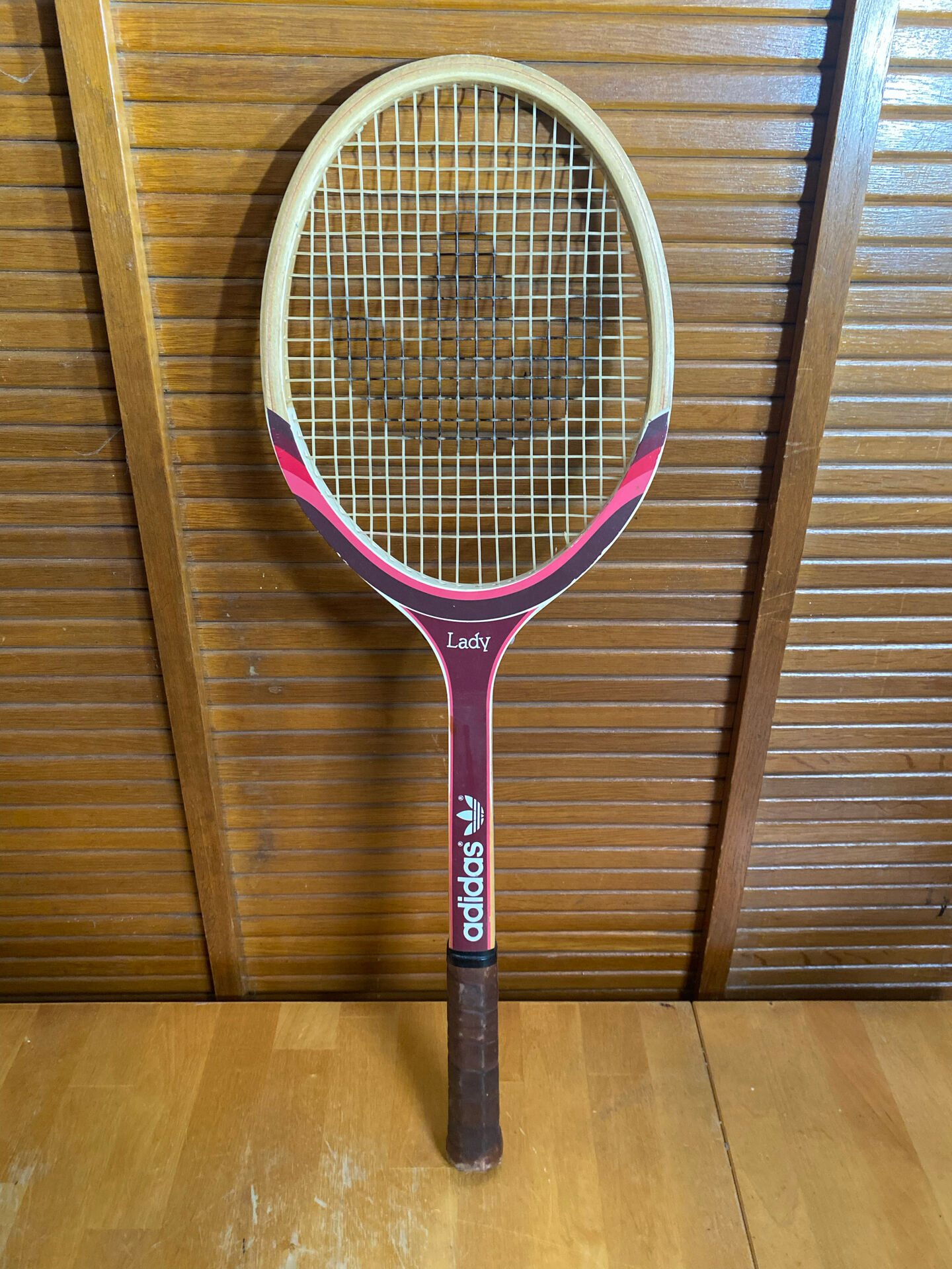 Vintage ADIDAS Lady Wooden Tennis Racket + COQ SPORTIF Case