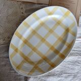 Vintage oval earthenware serving dish - Nappe model - Moulin des Loups