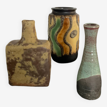Trio de vases miniatures vintage