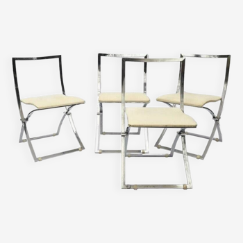 4 chaises pliables modèle "Luisa" par Marcello CUNEO pour Mobel Italia