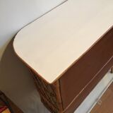 Sideboard of rattan and wood