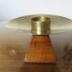 Bougeoir, rosewood candle and brass spike