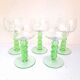 Lot de 5 verres sur pied verts