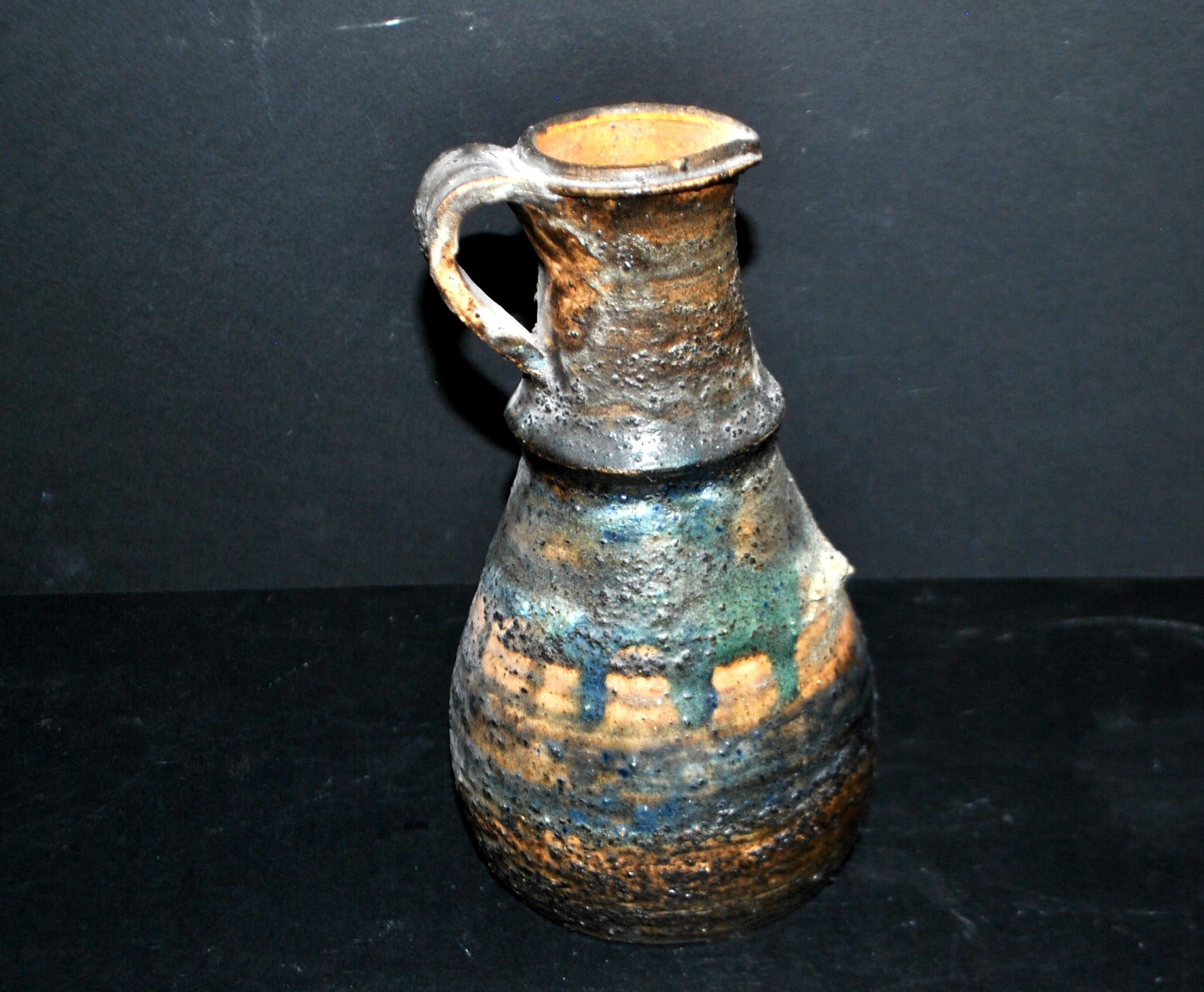 Claire BERGER Vintage 1970 Ceramic Pitcher – Stoneware from Puisaye La Borne