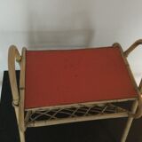 Rattan magazine door and red top