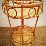 Rattan service bottle holder