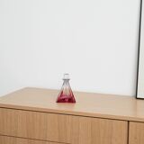 Triangular glass carafe, 1970s, manufactured in Czechoslovakia