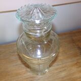 Jar of chiseled glass apothecary