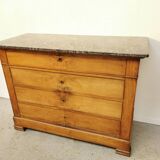 Louis Philippe walnut and marble dresser