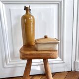 Vintage stoneware terrine butter dish