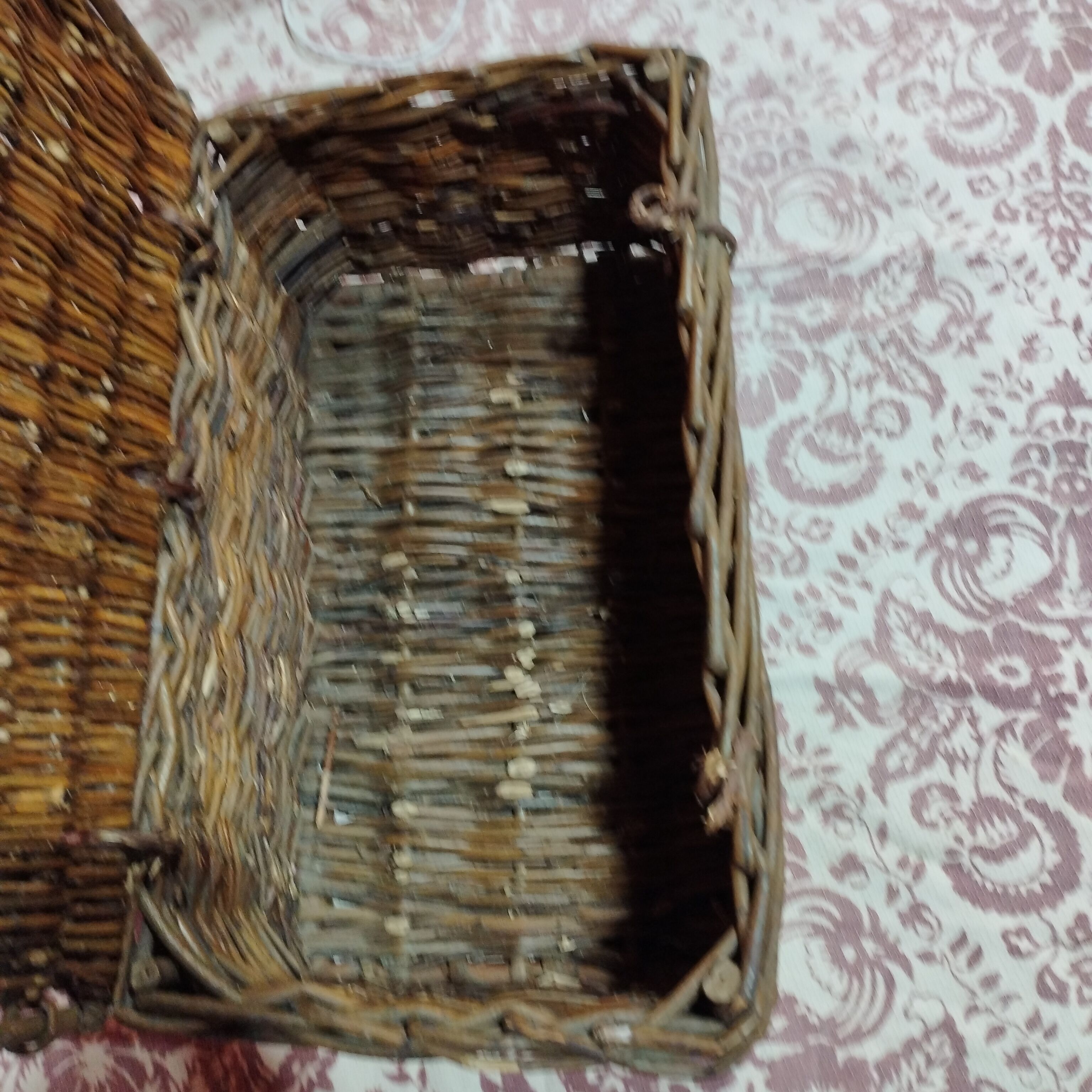 Woven wooden chest