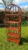 Library, vintage rattan shelves
