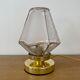 Table lamp globe vintage art deco white and gold