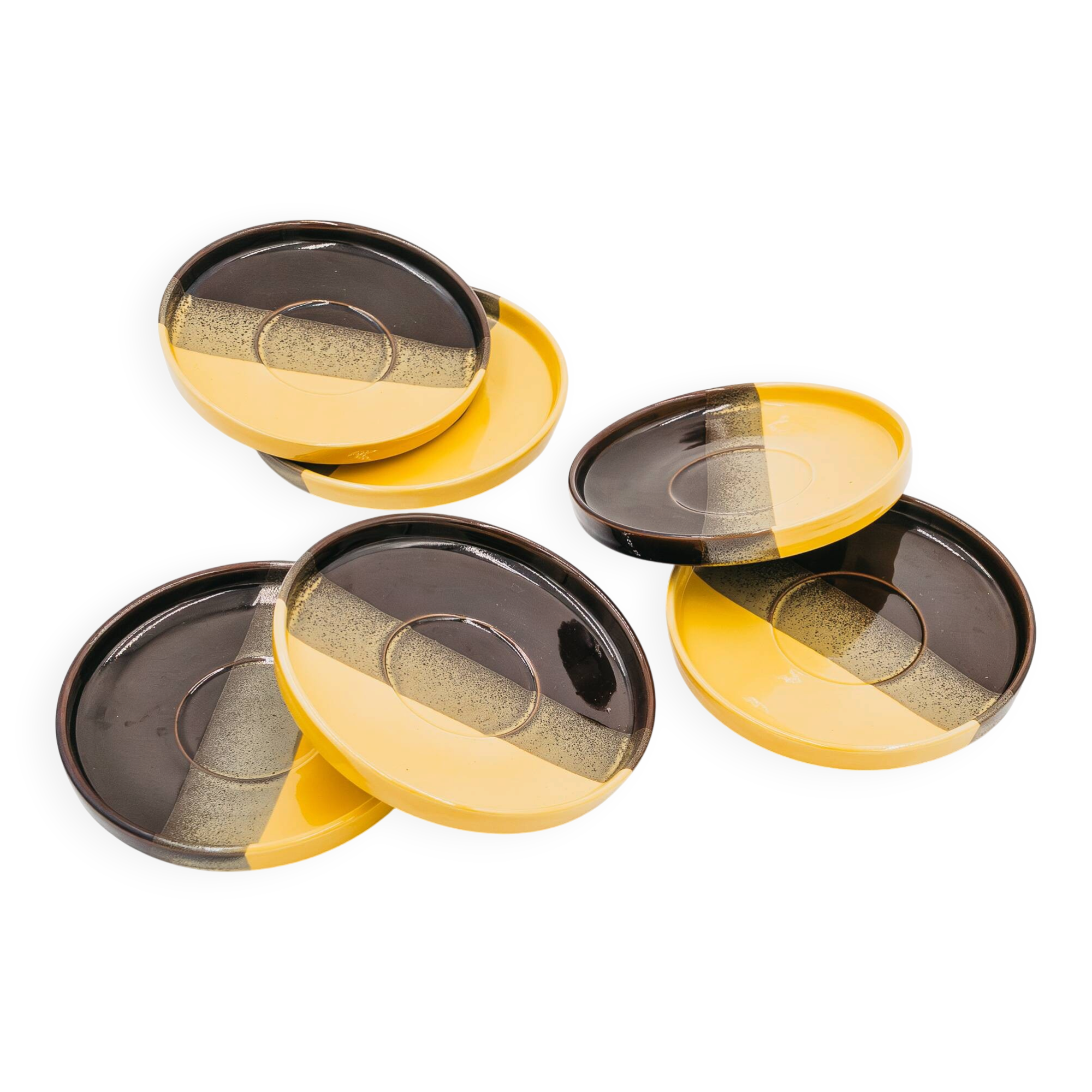 Set Da Pranzo  Vintage In Ceramica Prod. SIC Design Space Age 6 Pcs