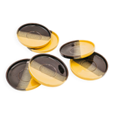 Set Da Pranzo  Vintage In Ceramica Prod. SIC Design Space Age 6 Pcs