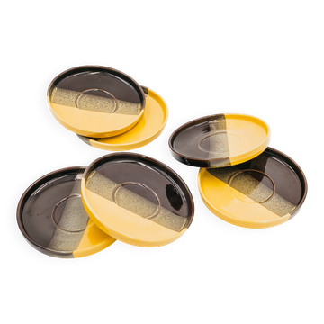 Set Da Pranzo  Vintage In Ceramica Prod. SIC Design Space Age 6 Pcs