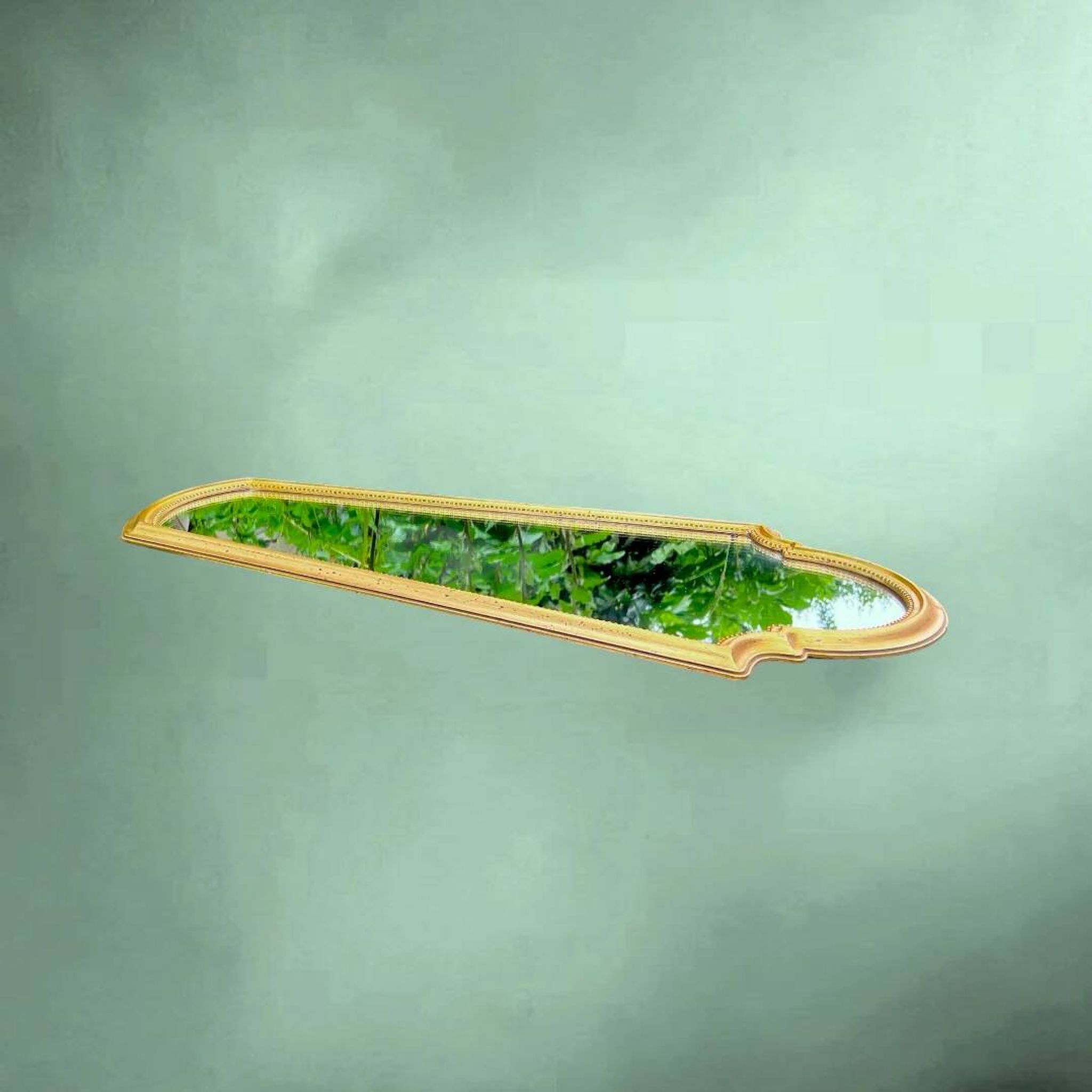 Large wall mirror in gilded resin – neoclassical style – 1970s