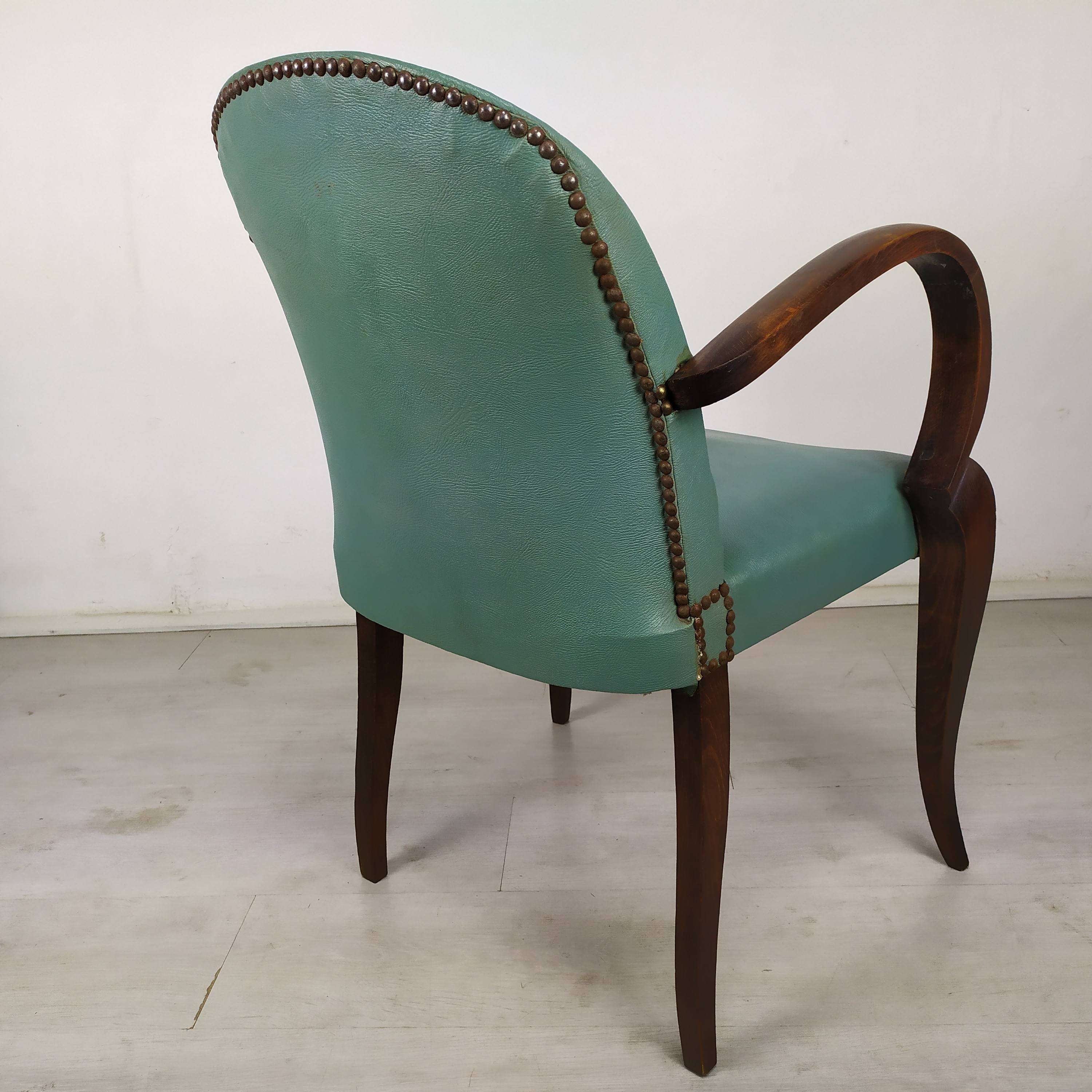 5 art deco bridge armchairs