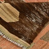6x12 Brown & Beige Turkish Vintage Kilim Rug, 179x363Cm SK 35163