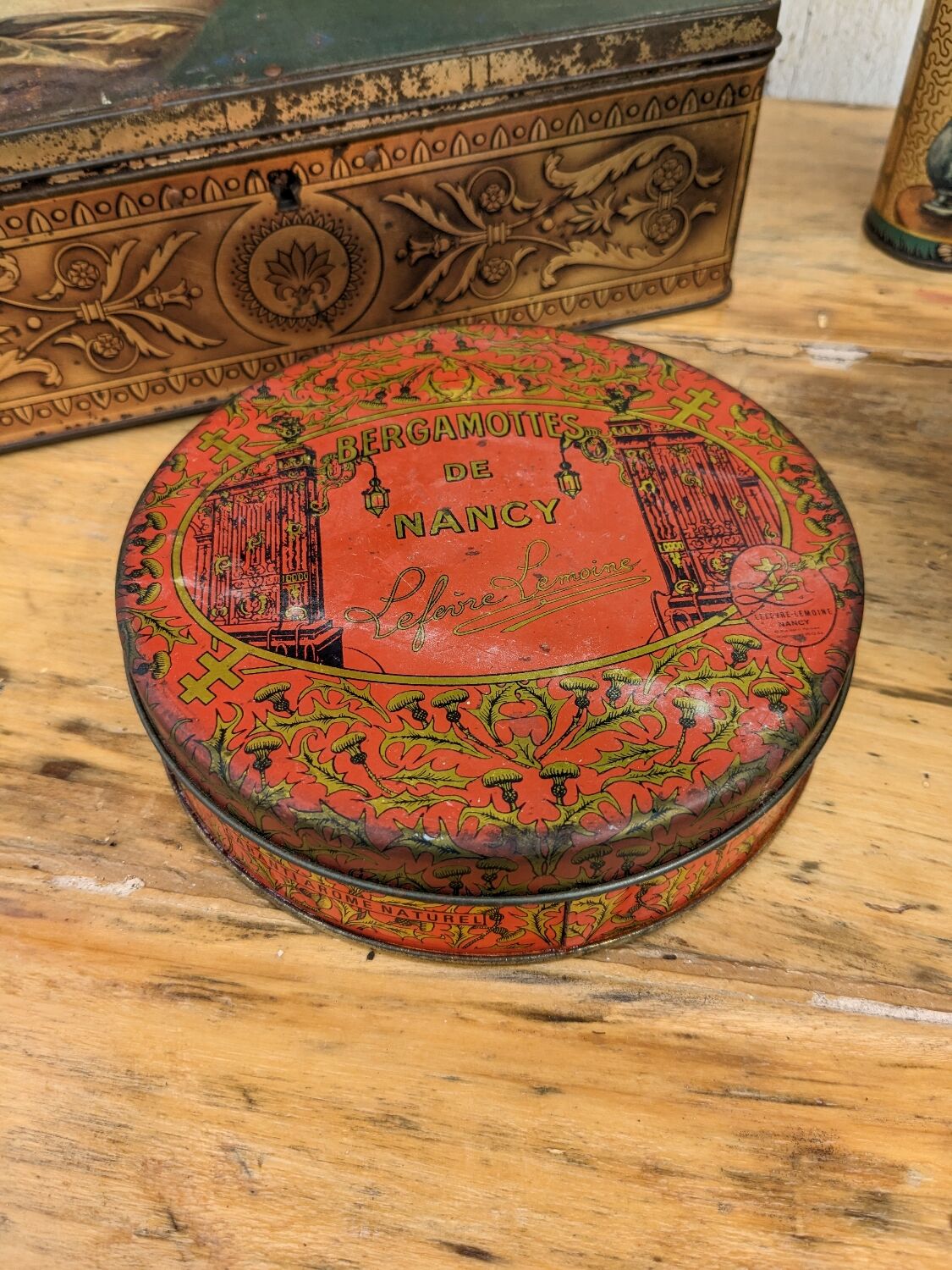Vintage metal boxes