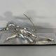 Diane chasseresse Sculpture Art déco en feuille d'argent par Salvatore Melani, 1930