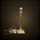Neoclassical lamp base with fluted column in polished solid brass – 1960s-70s