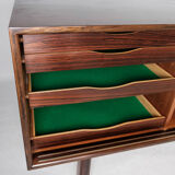Sideboard in rosewood with sliding doors designed by Omann Junior from the 1960s.