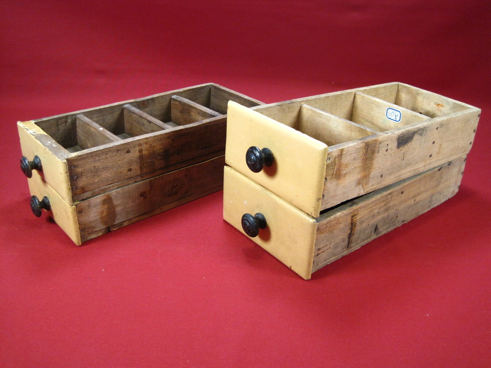 Lot of 4 vintage wooden drawers for craft furniture Rangement Workshop - Garage - Lot No.4