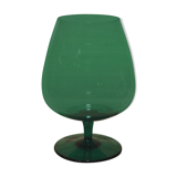 Large glass vase in the shape of cognac glass