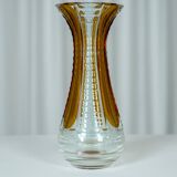 Vase en verre bicolore