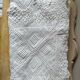 Dessus de lit en coton blanc écru jeté de lit en crochet