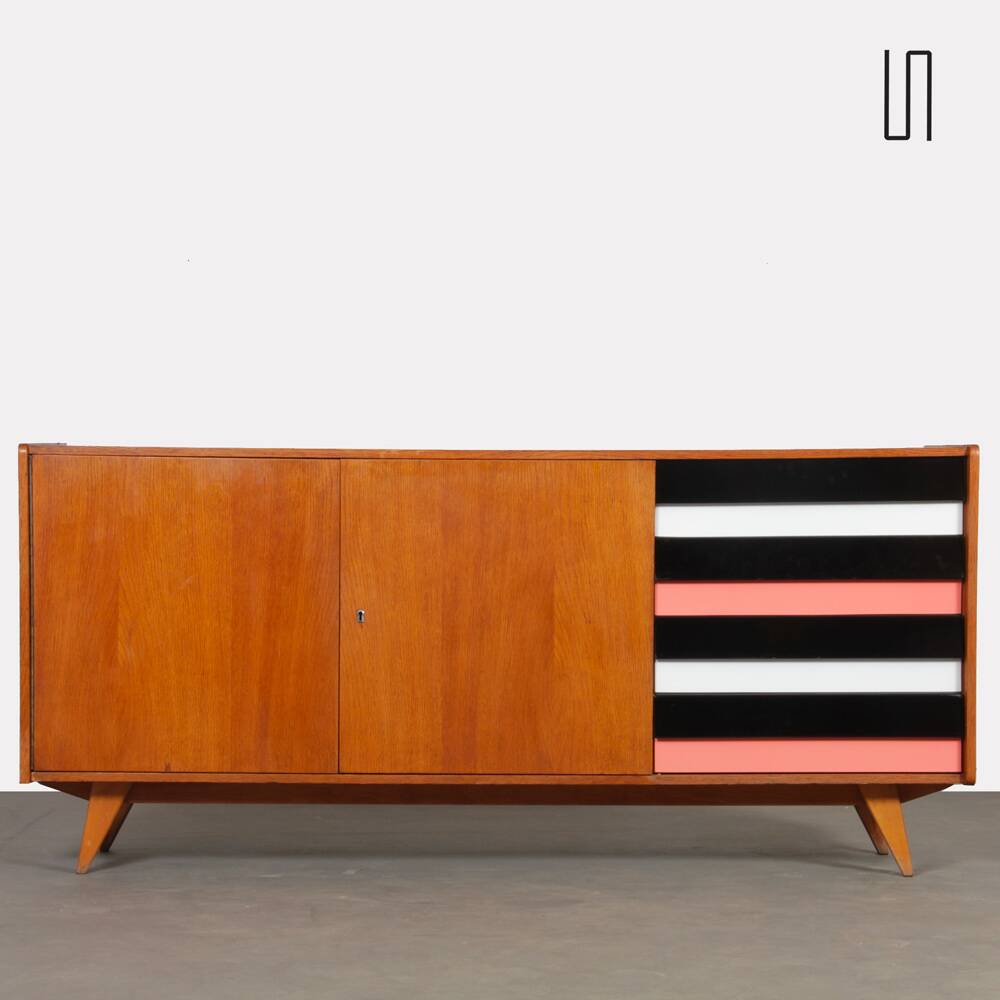 Oak sideboard by Jiri Jiroutek, model U-460, 1960