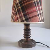 Turned wood table lamp, 1960