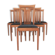 Série de six chaises scandinaves en chêne clair