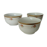 Set of 3 bowls of bavarian porcelain