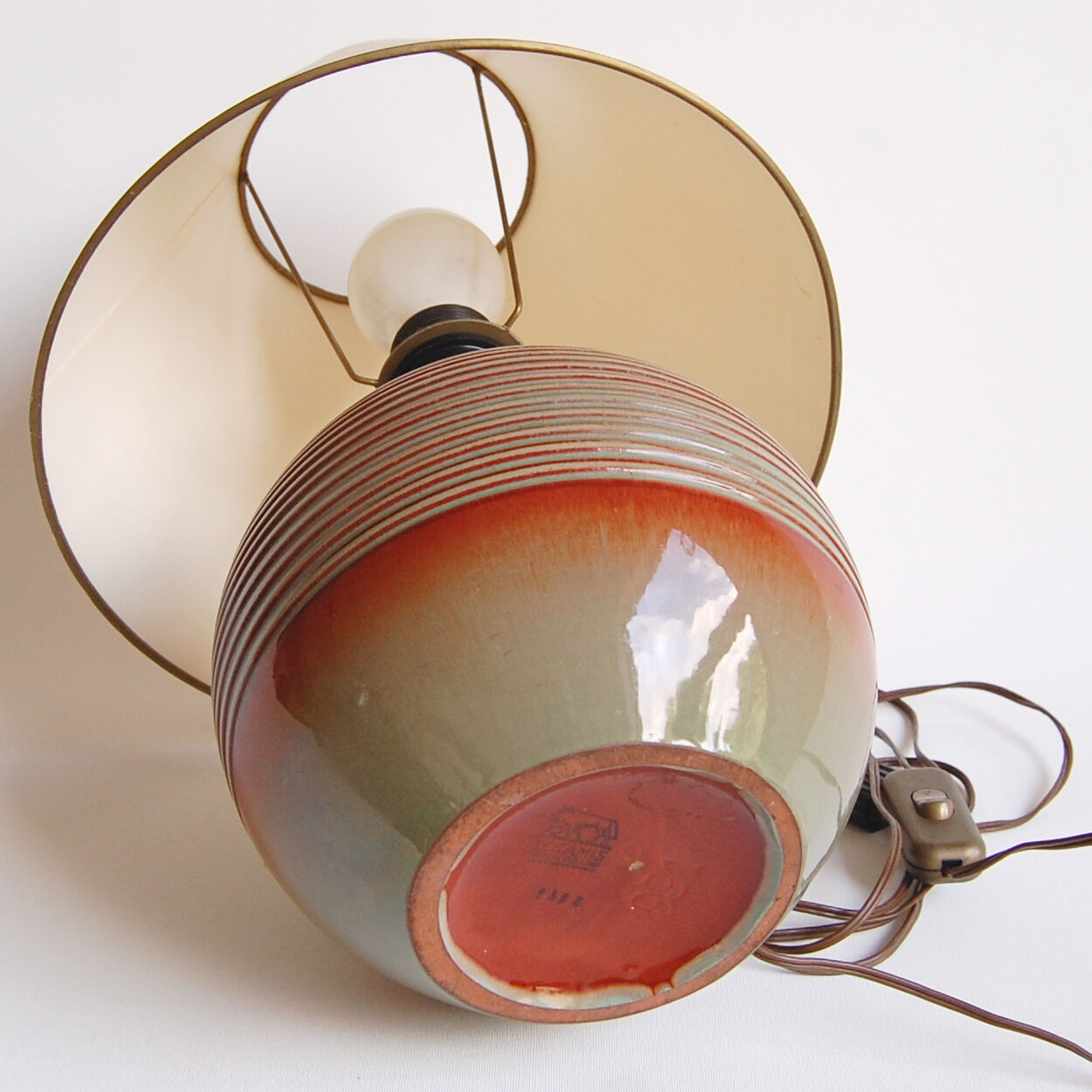 Art deco table lamp by Charles Catteau for Boch Frères Kéramis 1940s