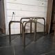 1970s golden metal nesting table