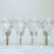 6 crystal wine glasses