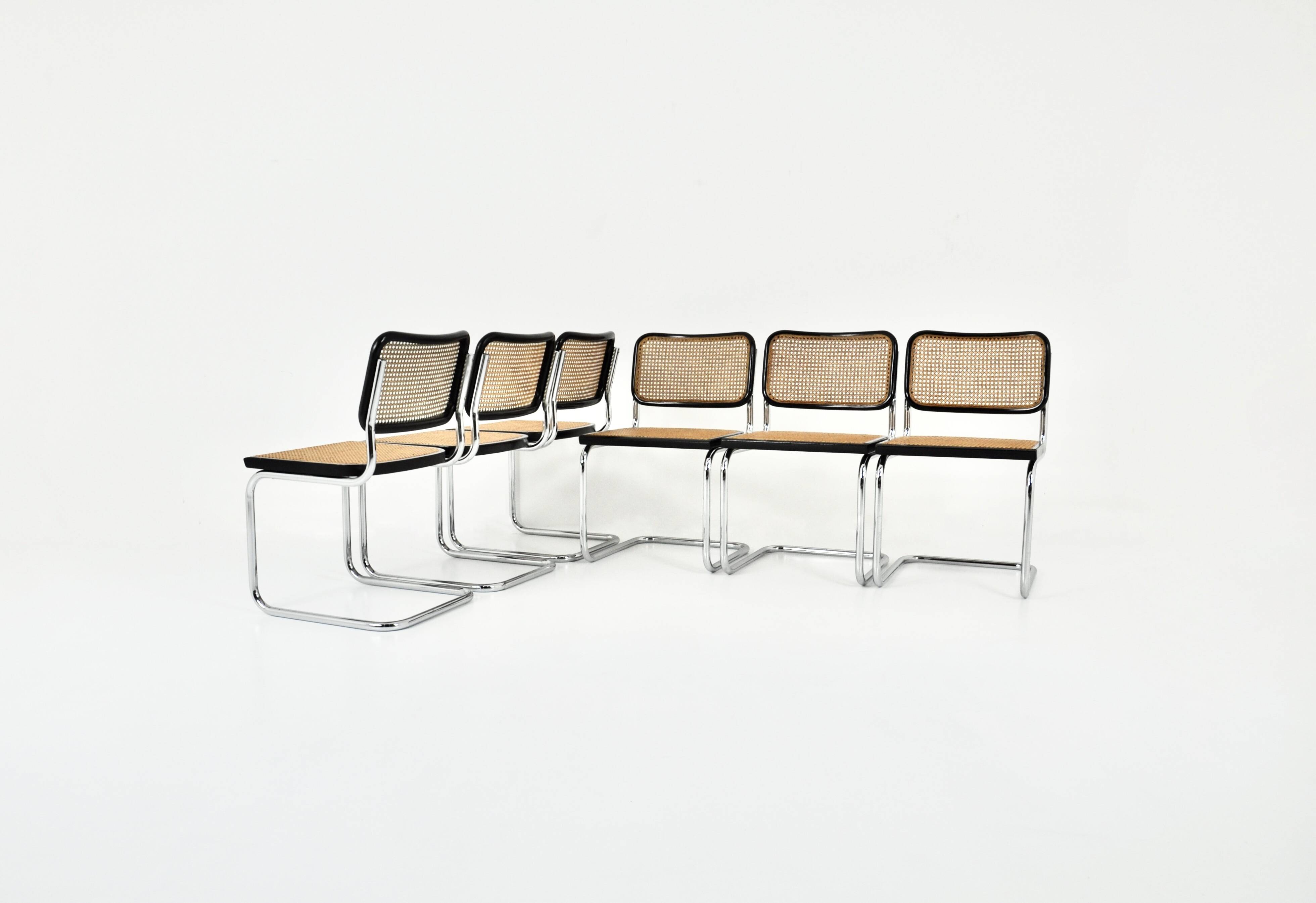 Set of 6 Style B32 Dining Room Chairs by Marcel Breuer