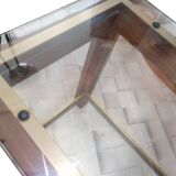 Tavolino da caffè con ripiani in vetro, anni '60