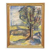 Original Mid Century Swedish Oil On Panel – “Träd” By Manfred – Dated 1959 – Vintage & Framed – 68 × 56 Cm