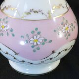 Pansu vase in opaline decoration of enamelled flowers NAPOLEON 3