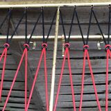 Wall coat rack sncf scoubidou 60s vintage